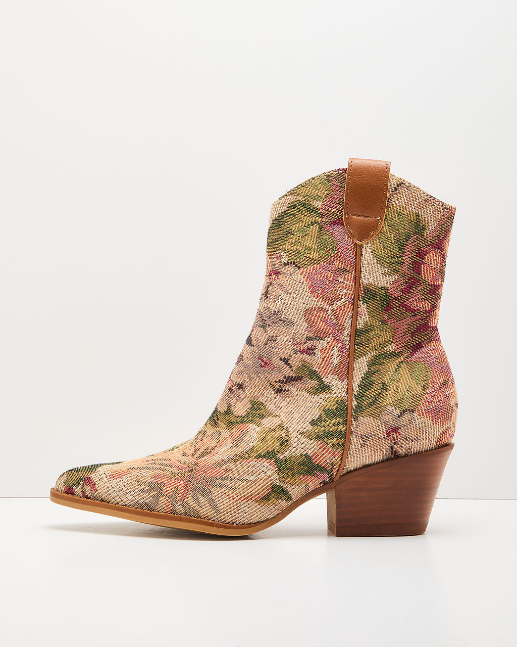 Lasting Beauty Floral Tapestry Booties