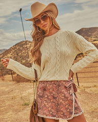 Rachelle Knit Cable Knit Sweater