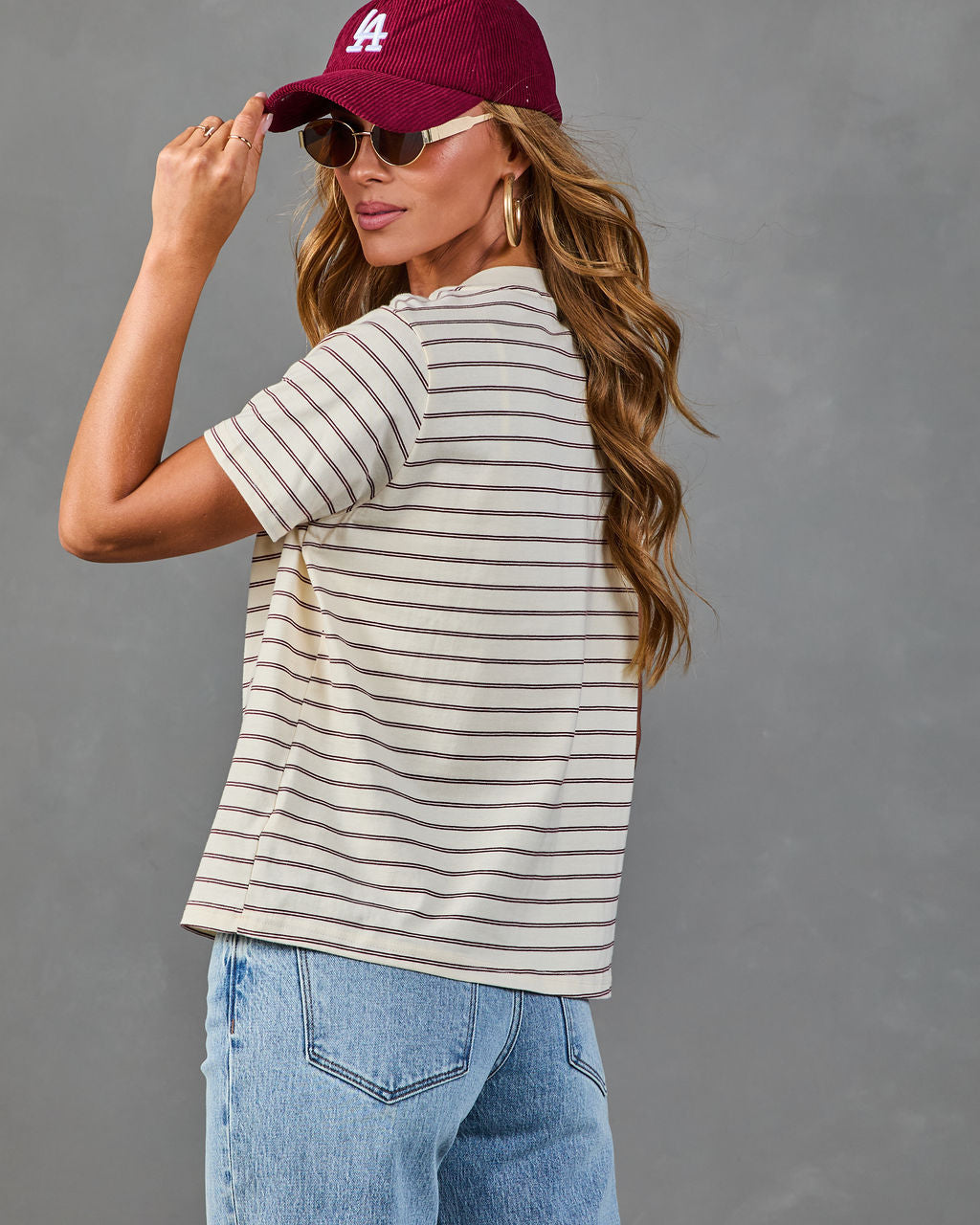 True Classic Cotton Striped Tee
