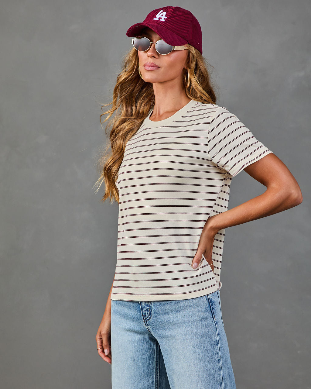 True Classic Cotton Striped Tee