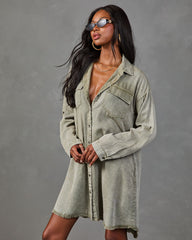 Harper Denim Mini Shirt Dress