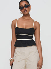 Daxon Top Black / Cream