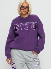 NYU Offside Crewneck Sweatshirt Purple