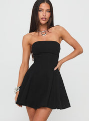 Zavira Strapless Romper Black