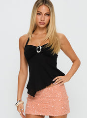 Attina Hardware Detail Top Black