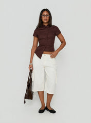 Hudsen Longline Cargo Shorts Cream