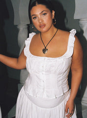 Isadoria Frill Top White Curve