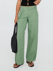 Mercadi Cargo Straight Leg Jeans Green