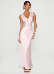 Liliya Lace Maxi Dress Pink