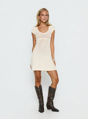 Lolaia Crochet Mini Dress Cream