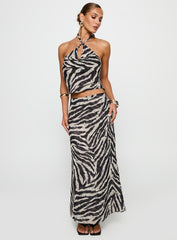Eleganza Maxi Skirt Zebra