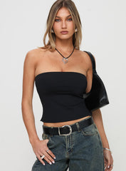 Aurorah Strapless Top Black