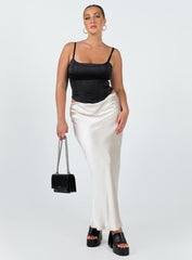 Haley Maxi Skirt Champagne
