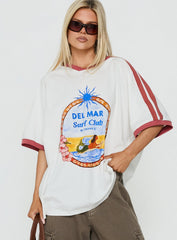 Del Mar Surf Club Oversized Graphic Tee White / Multi