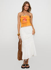 Perky Maxi Skirt White