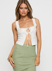 Giulia Knit Top White