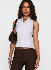 Mark On Me Sleeveless Top Purple Stripe