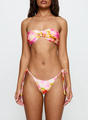 Drench Bikini Top Pink Floral