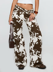 Baccarat Belted Pant Cow Print