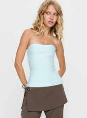 Meleana Strapless Bandage Top Ice Blue