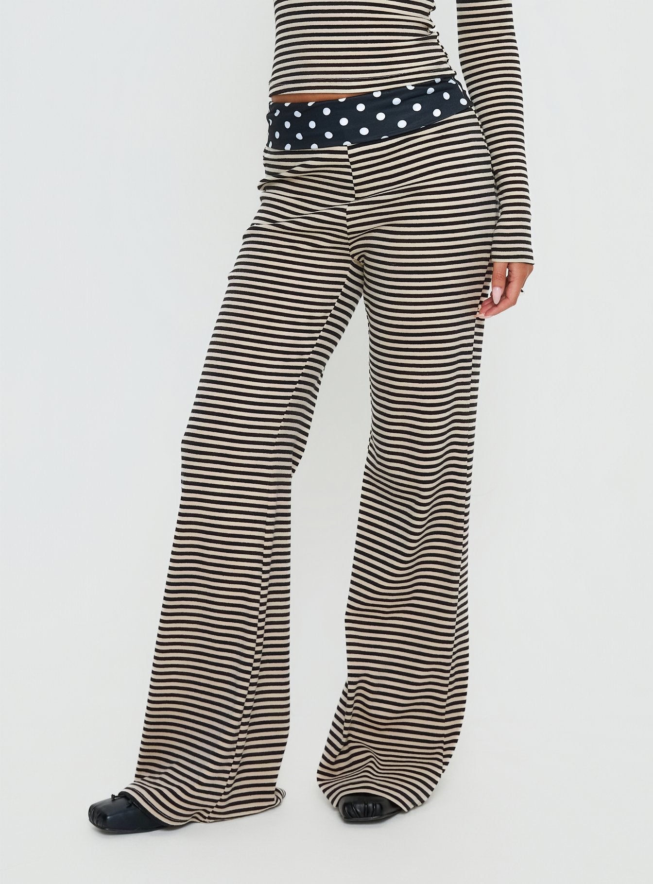 Virenna Fold Over Pants Black Multi