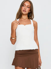 Summer Afternoons Halter Top White
