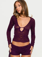 Mahota Top Purple Lace