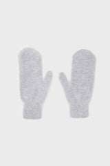 Pale grey mohair mittens