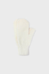 White mohair mittens