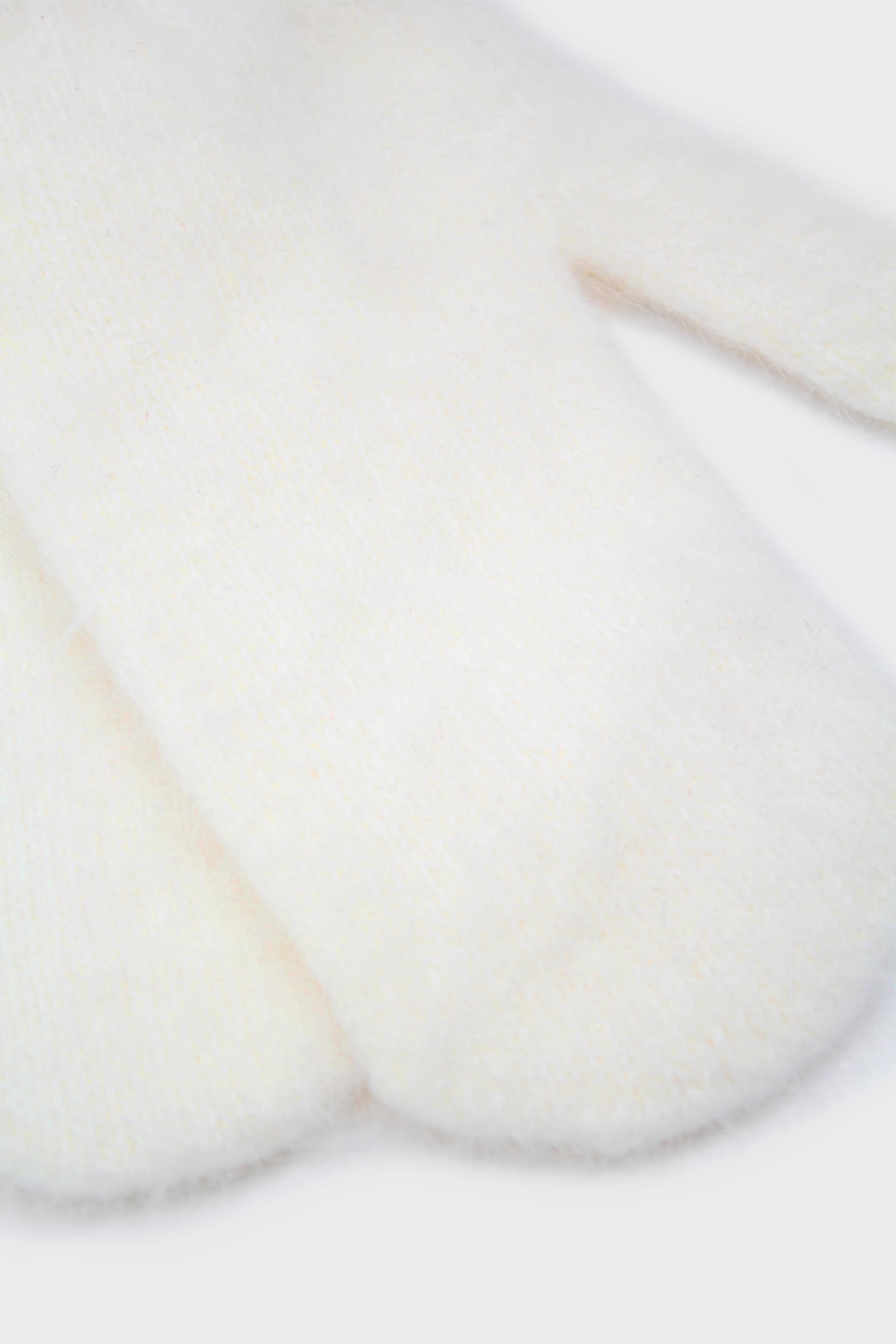 White mohair mittens
