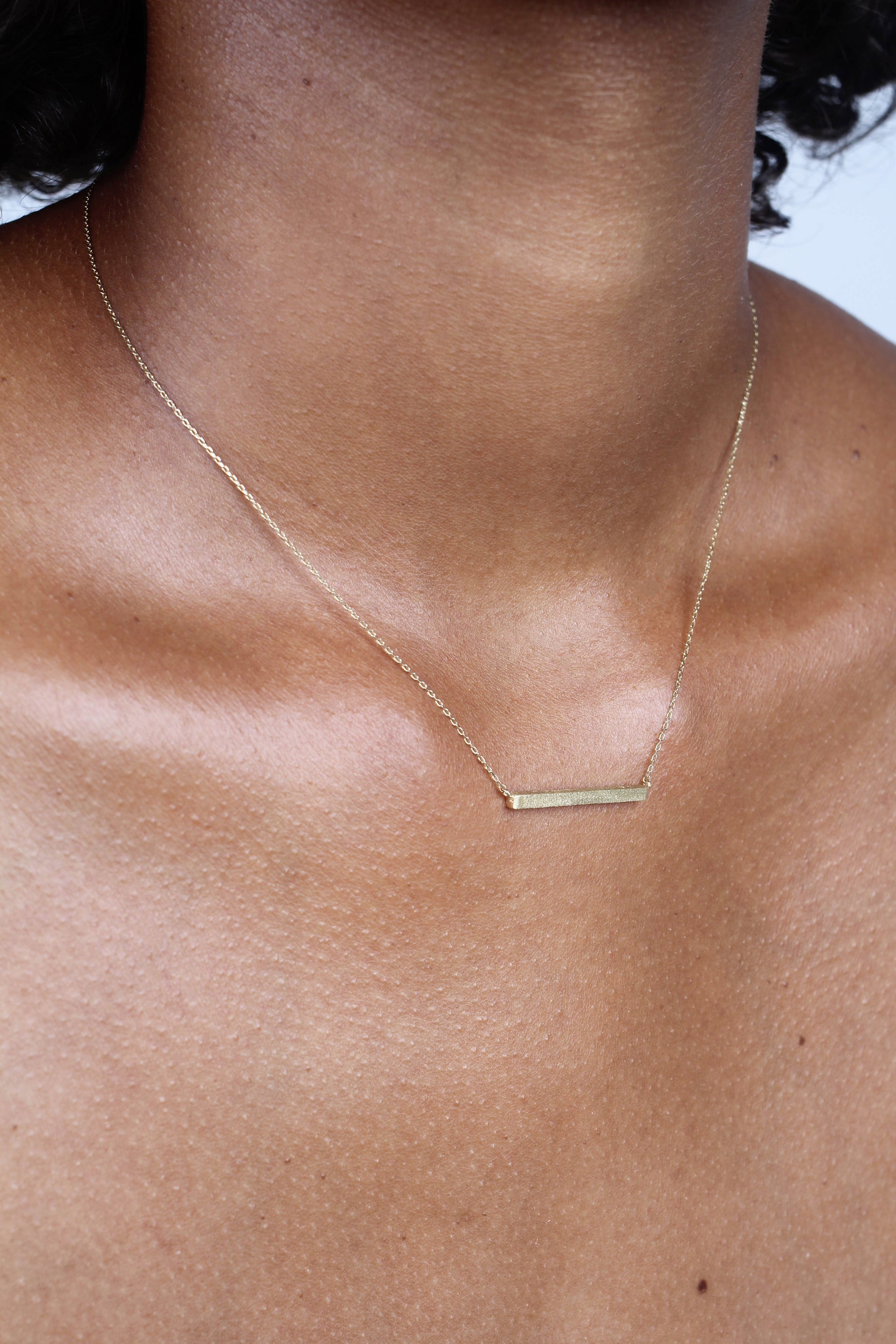 Charm necklace - Gold bar
