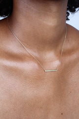 Charm necklace - Gold bar