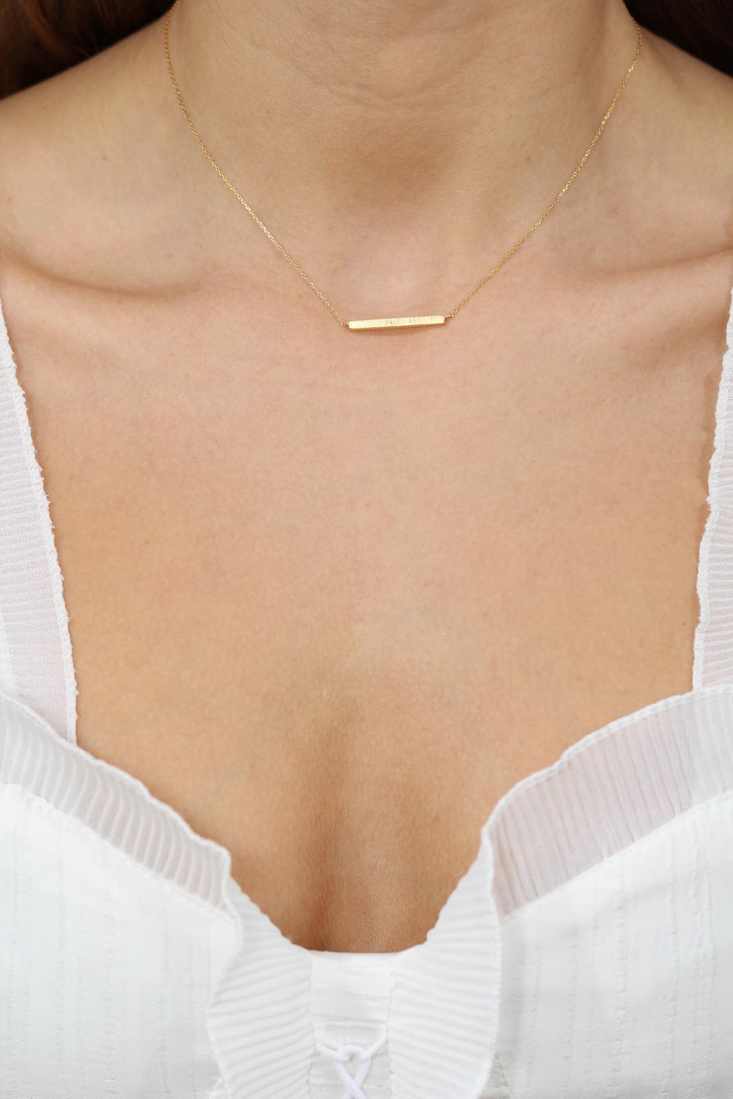 Charm necklace - Gold bar