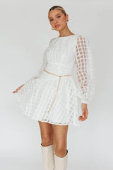 Tatiana Long Sleeve Plaid Mini Dress
