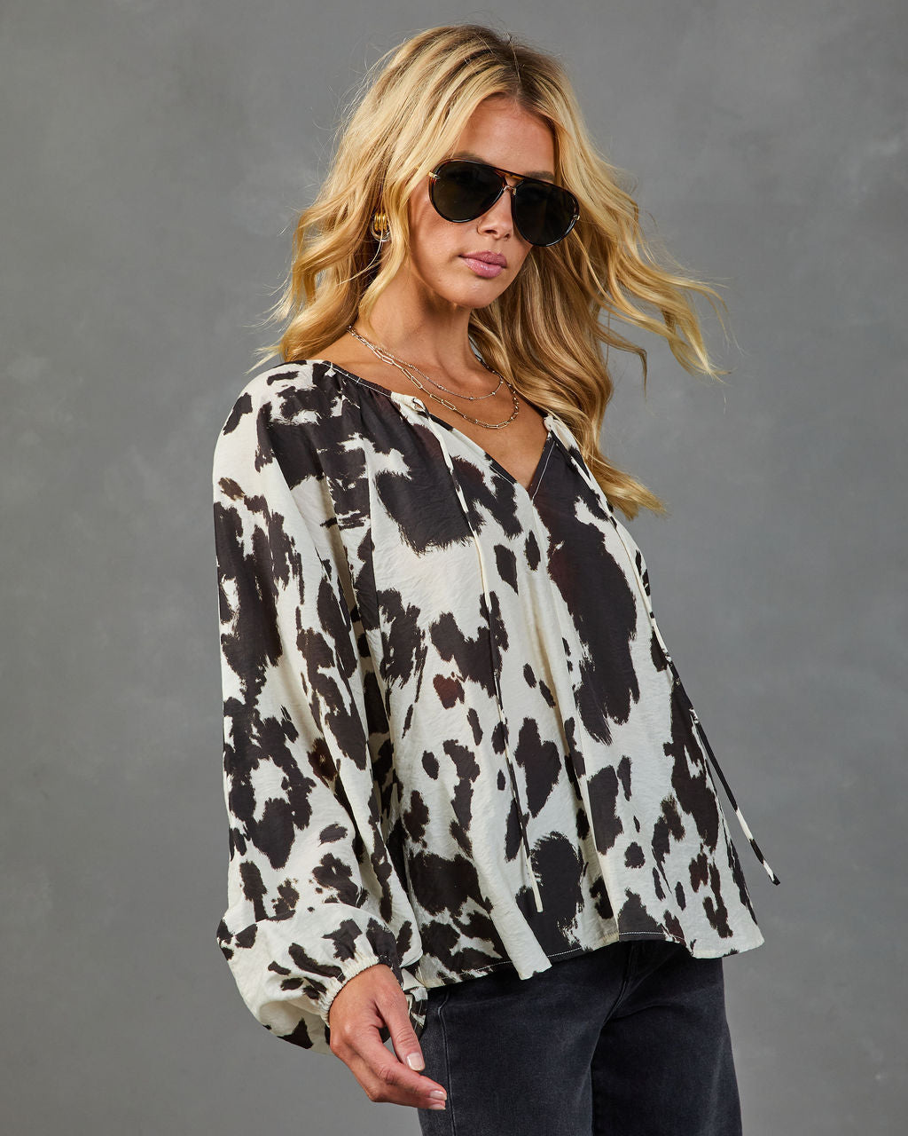 Wild Juniper Animal Print Blouse