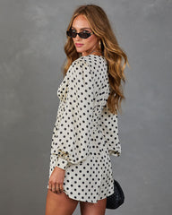 Spotted Escape Satin Polka Dot Romper