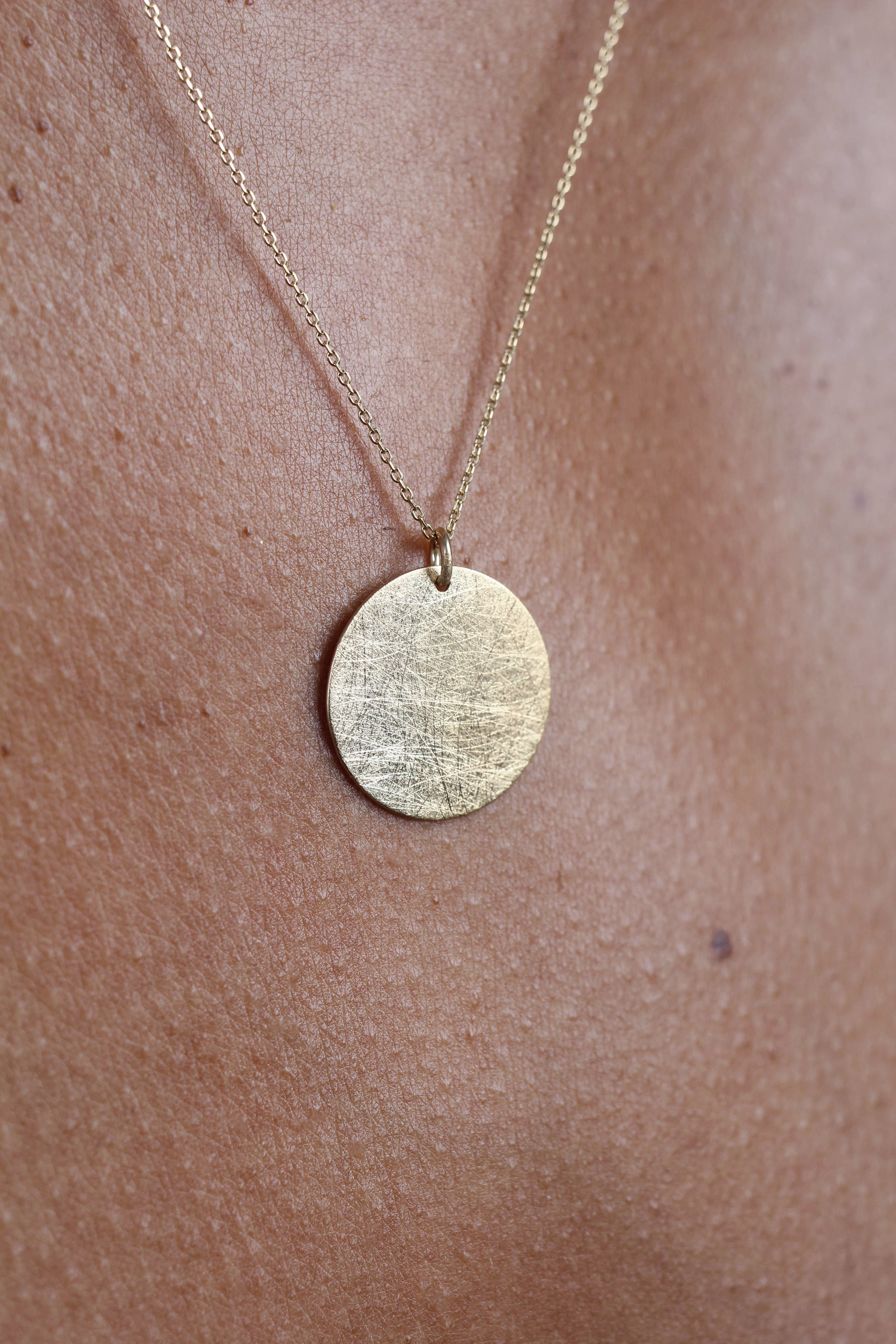 Charm necklace - Gold coin pendant