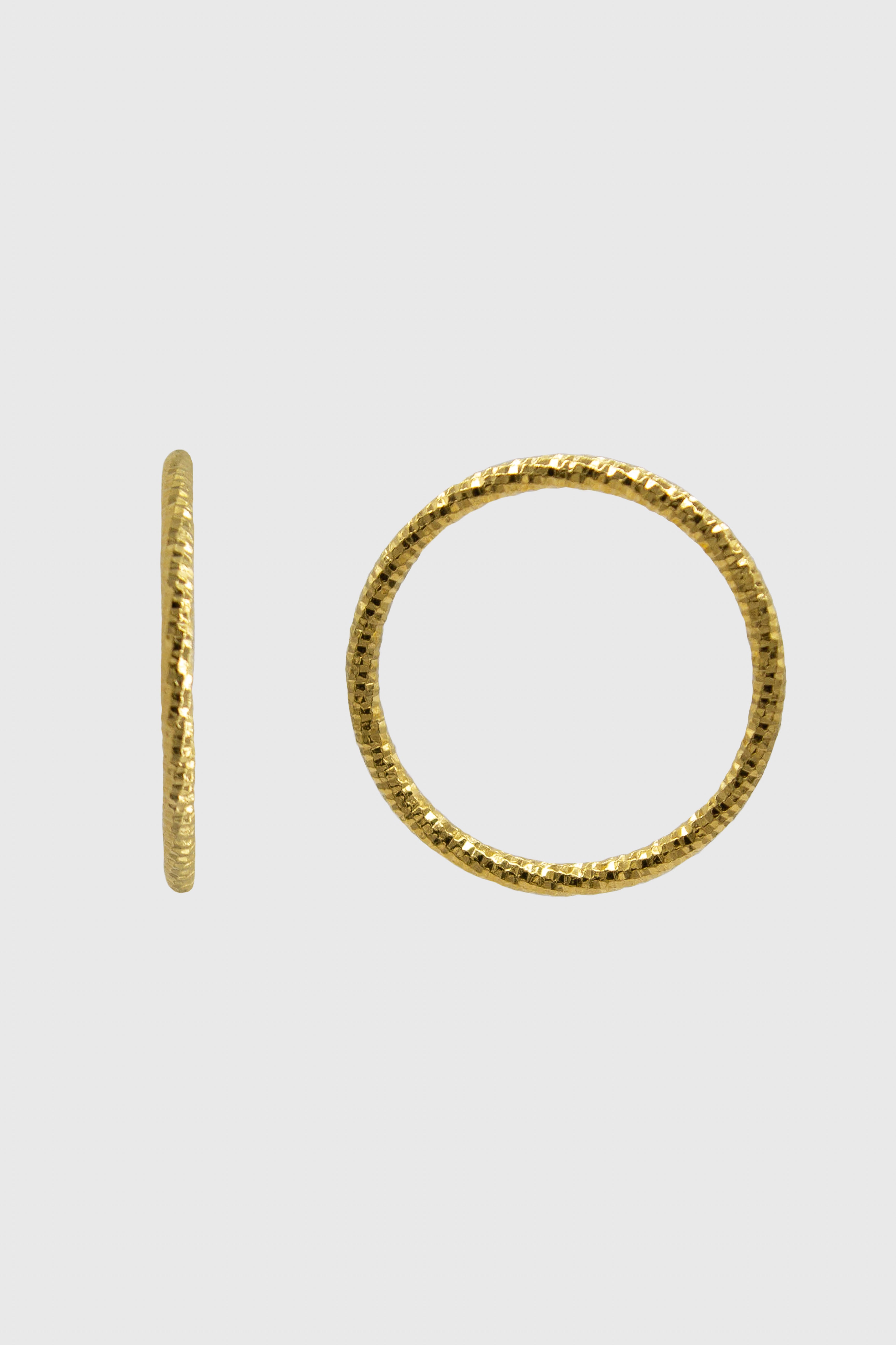 Gold hammered thin band