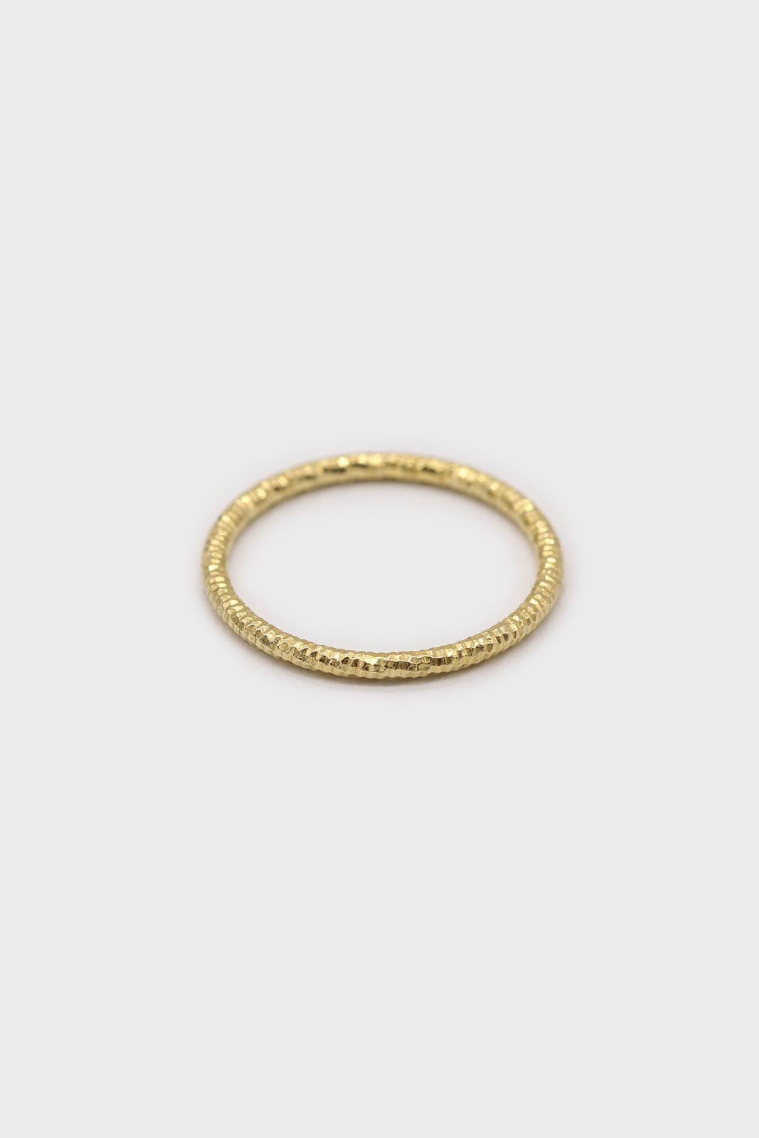 Gold hammered thin band