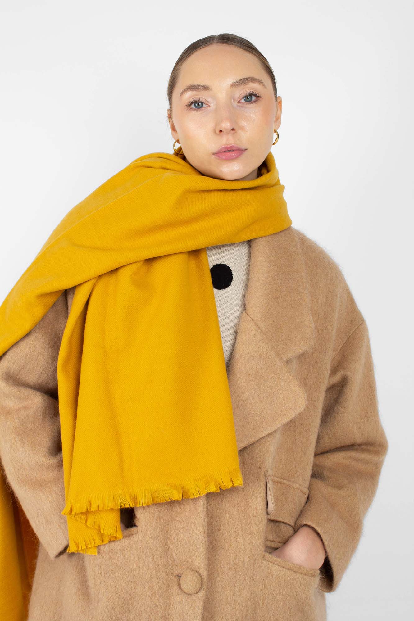 Mustard ultra soft classic scarf
