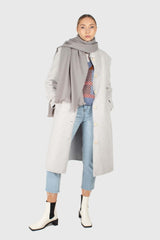 Pale grey ultra soft classic scarf