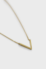 Charm necklace - Gold plunging V