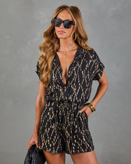Golden Energy Lurex Drawstring Romper