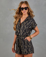 Golden Energy Lurex Drawstring Romper