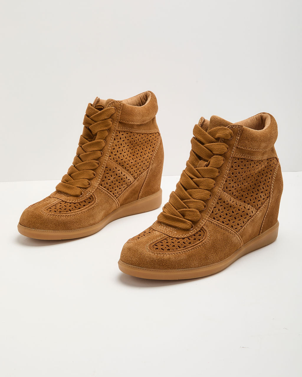 Kelis Faux Suede Wedge Sneakers