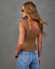 Sunday Novel Tweed Vest Top