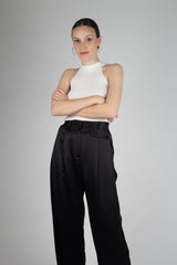White mock neck sleeveless tank