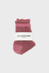 Deep pink glitter superstar socks