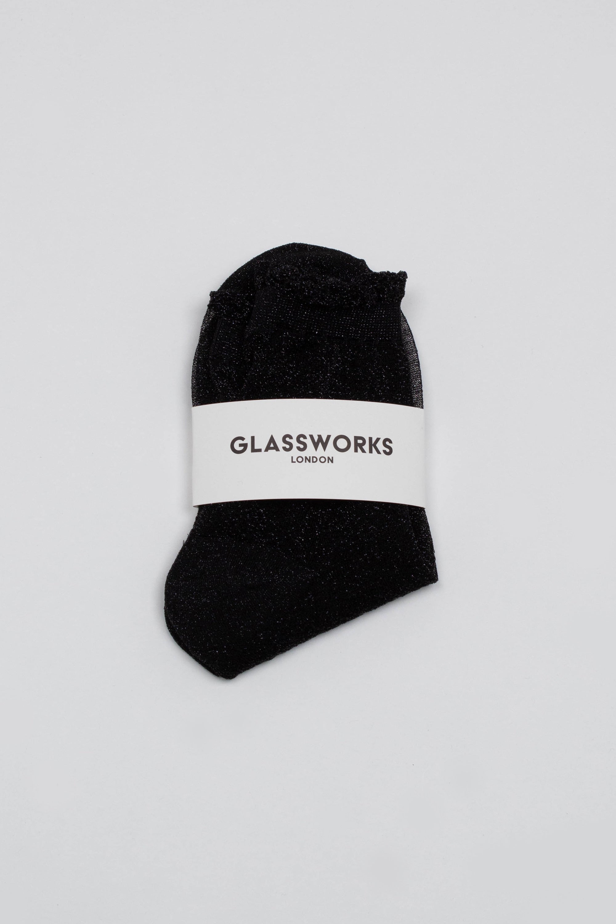 Black glitter superstar socks