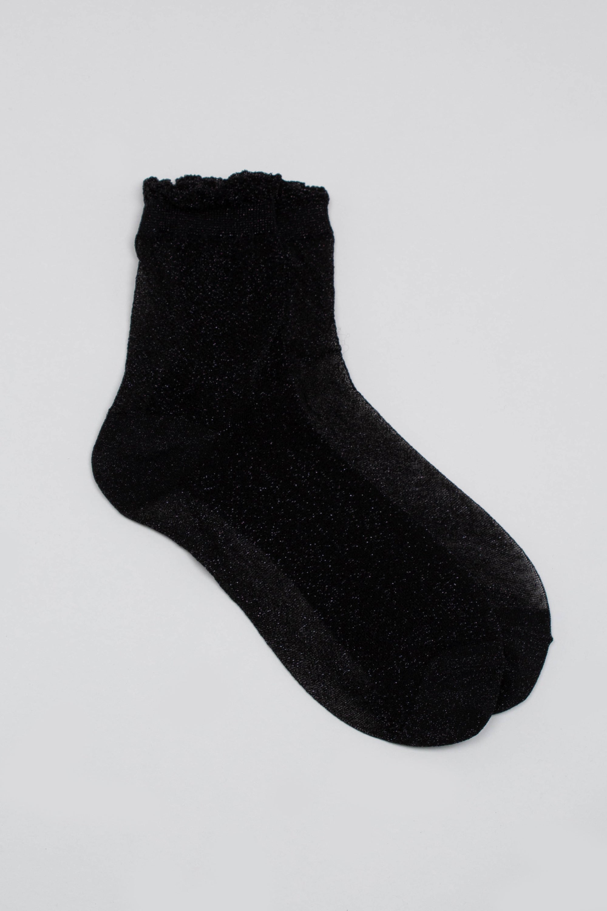 Black glitter superstar socks